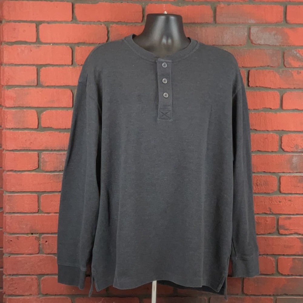 Red Head Shirt Mens XXL Grey Thermal Henley